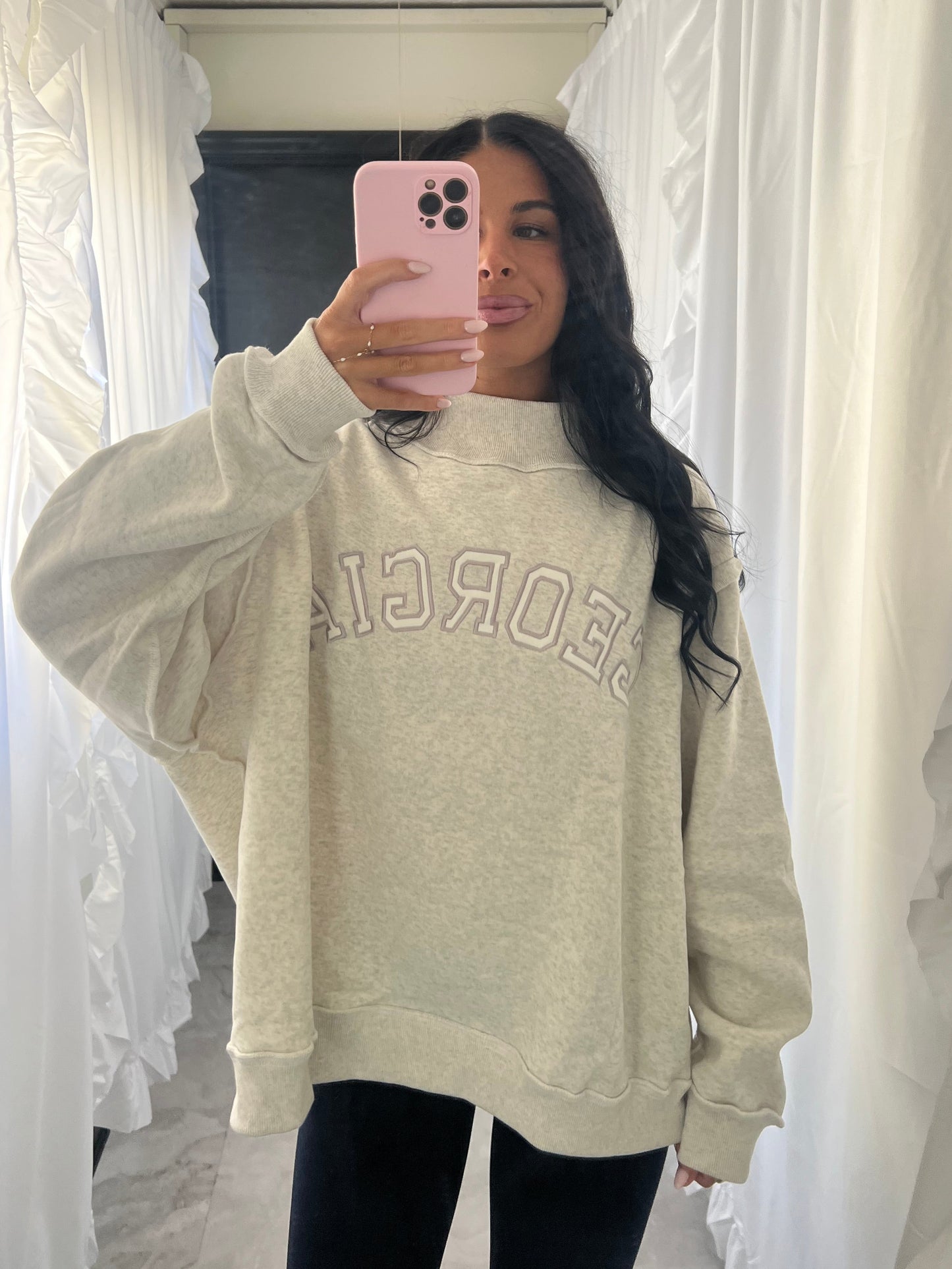 Georgia Mock Neck Sweatshirt