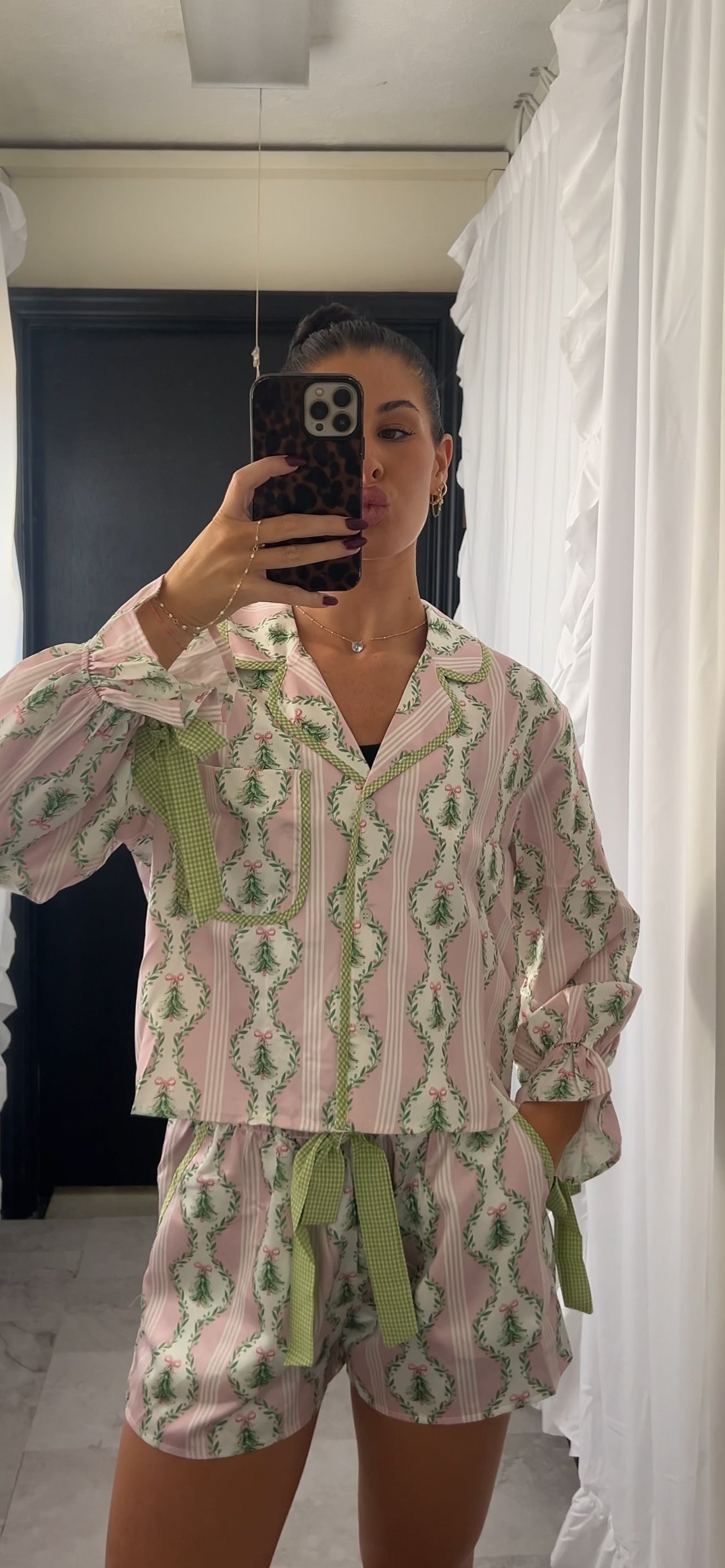 Satin Christmas Pajamas