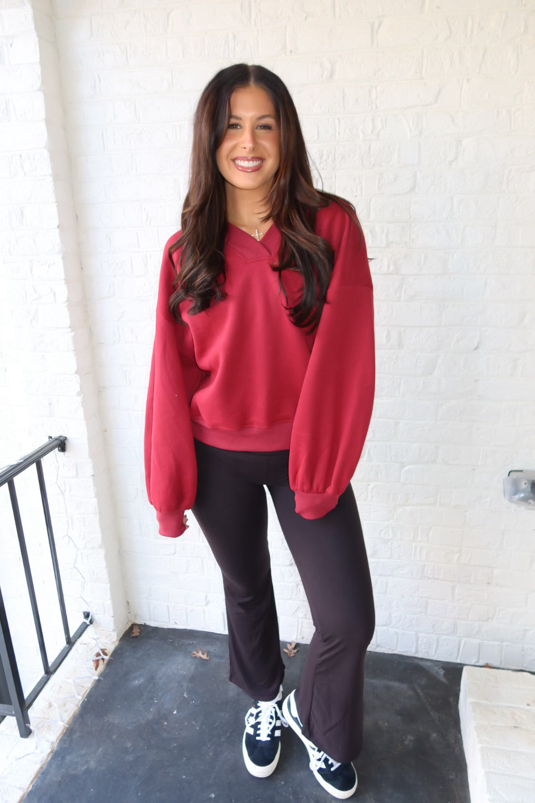 Mila Oversized V-Neck Sweatshirt