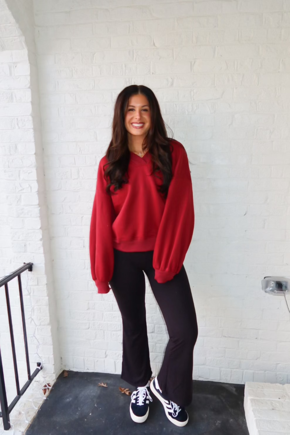 Mila Oversized V-Neck Sweatshirt