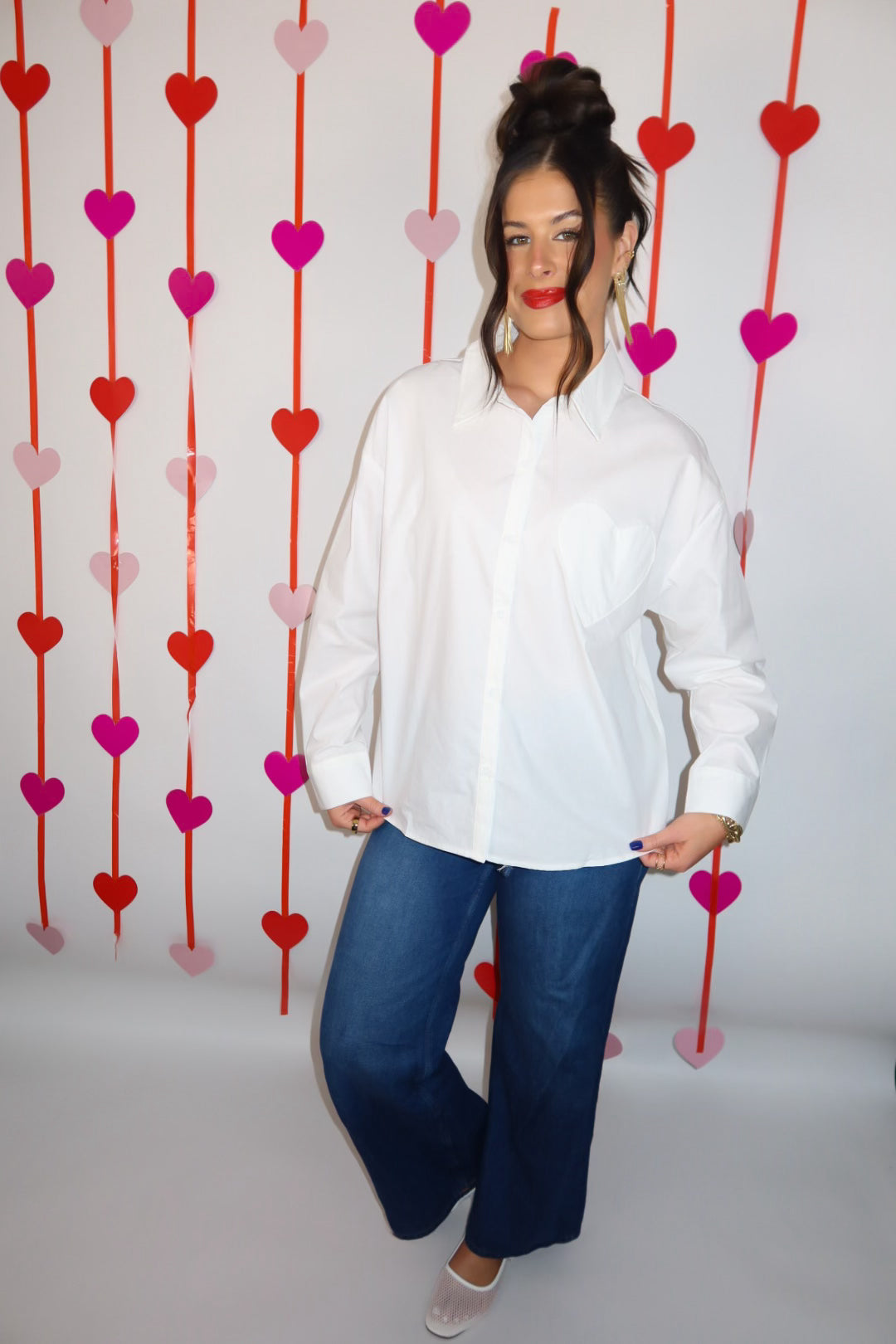 Heart Pocket Button Down Shirt
