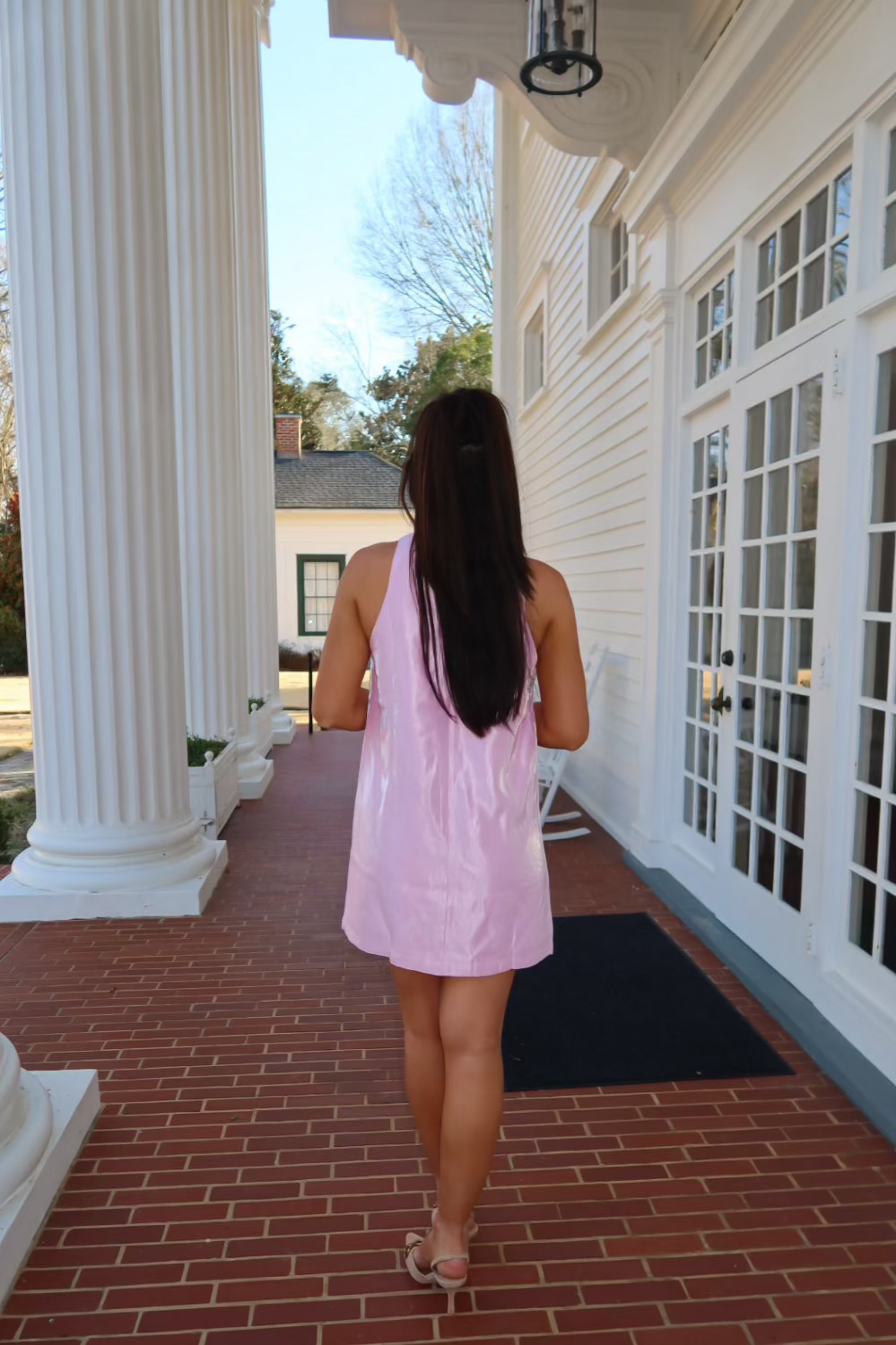 Shine Satin Sleeveless Mini Dress