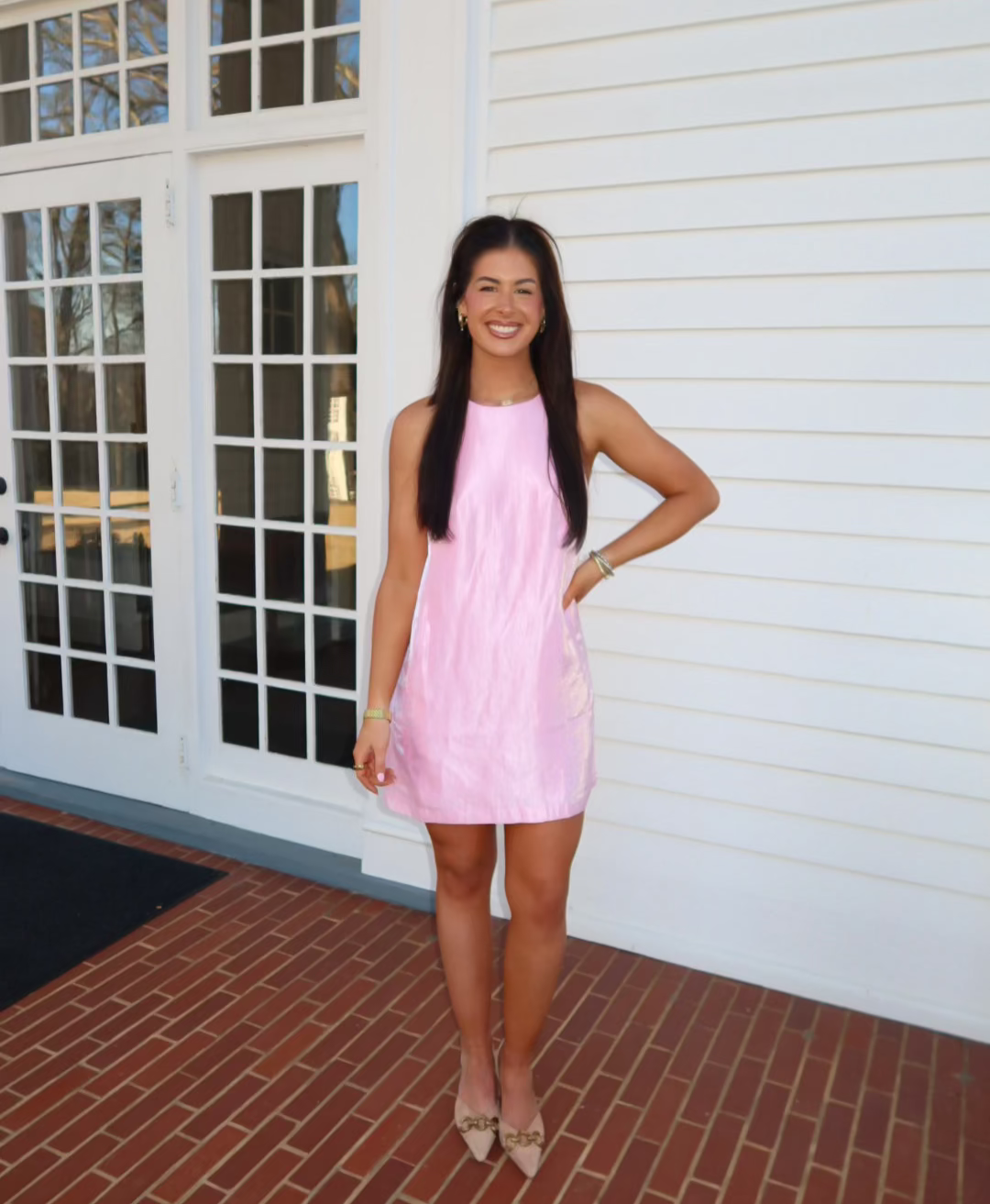 Shine Satin Sleeveless Mini Dress