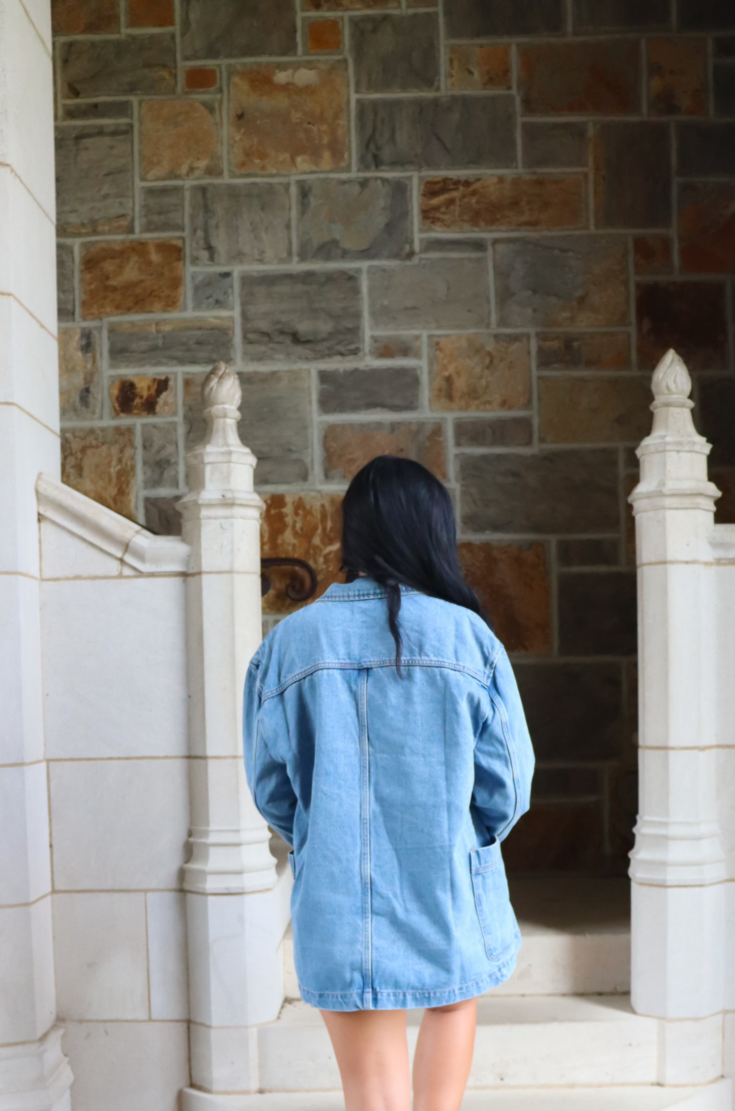 Denim Blazer Top