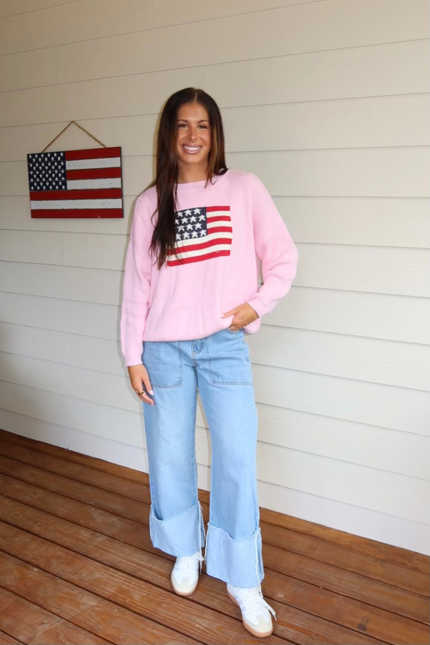 American Flag Sweater