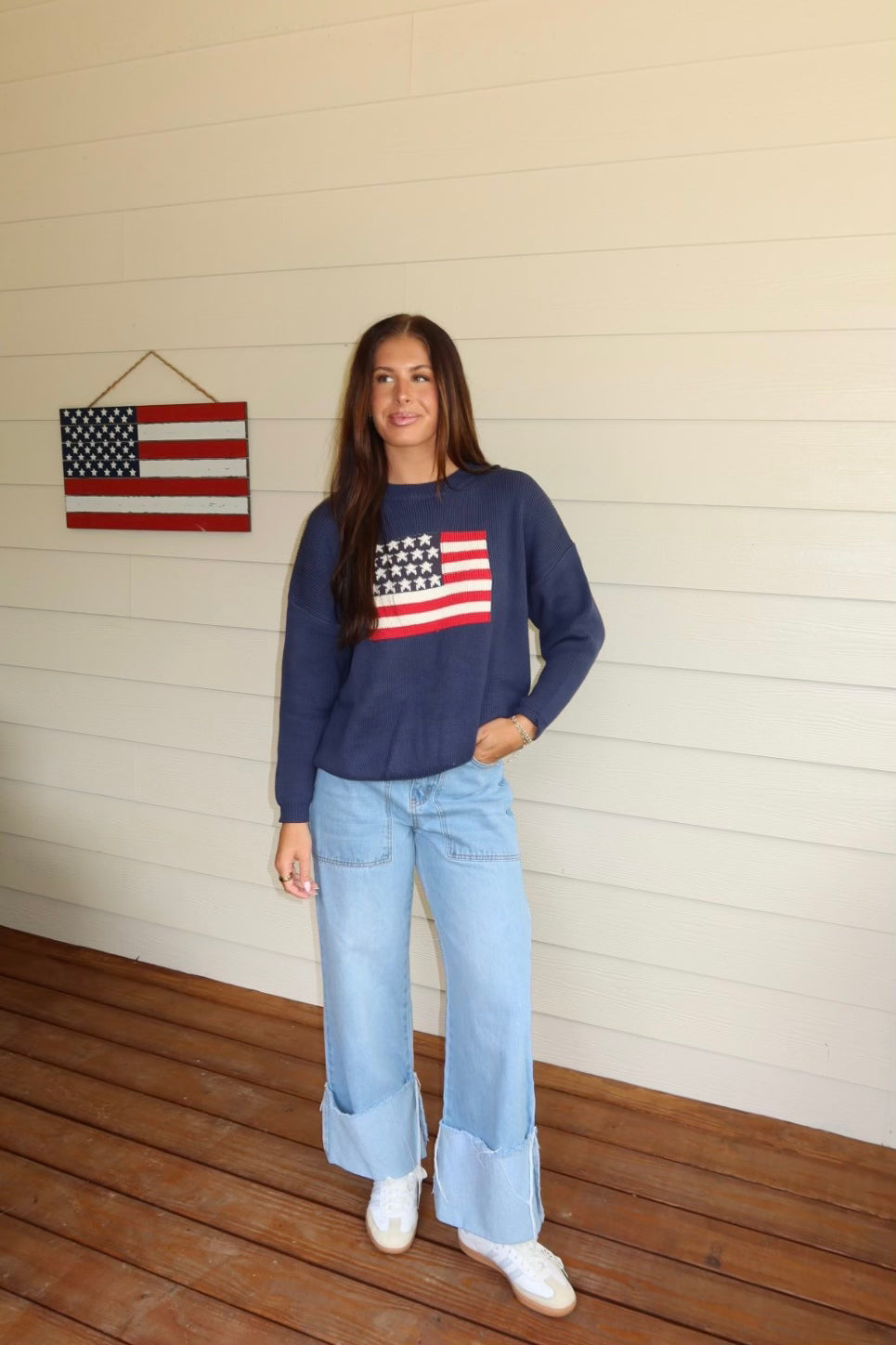 American Flag Sweater