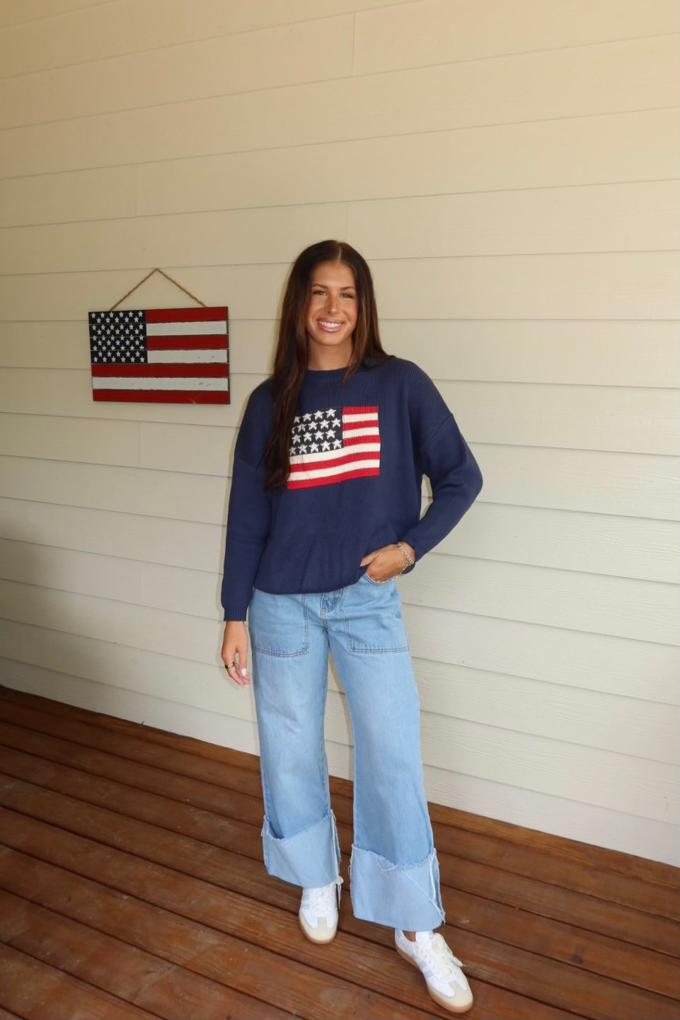 American Flag Sweater