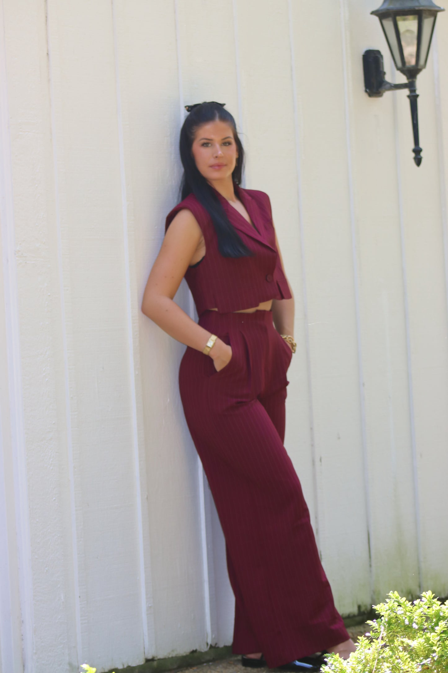 Cropped Vest & Pants Set