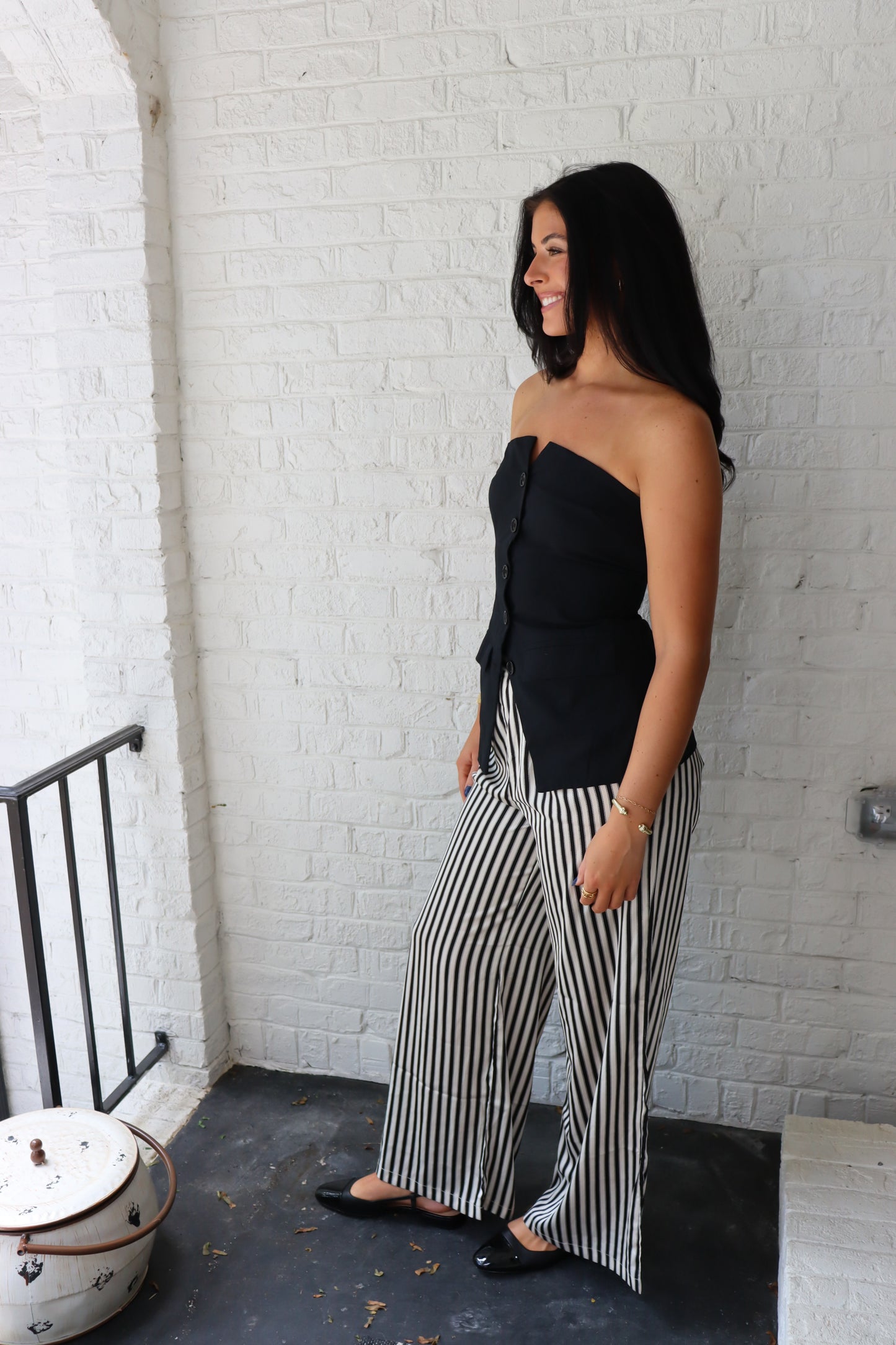 Striped Straight Leg Pants
