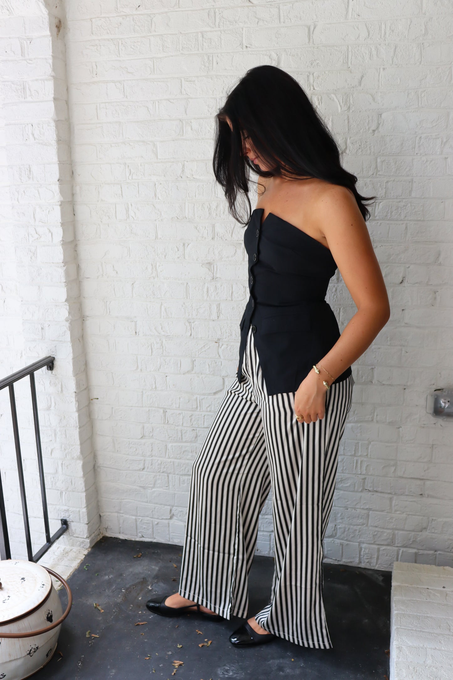 Striped Straight Leg Pants