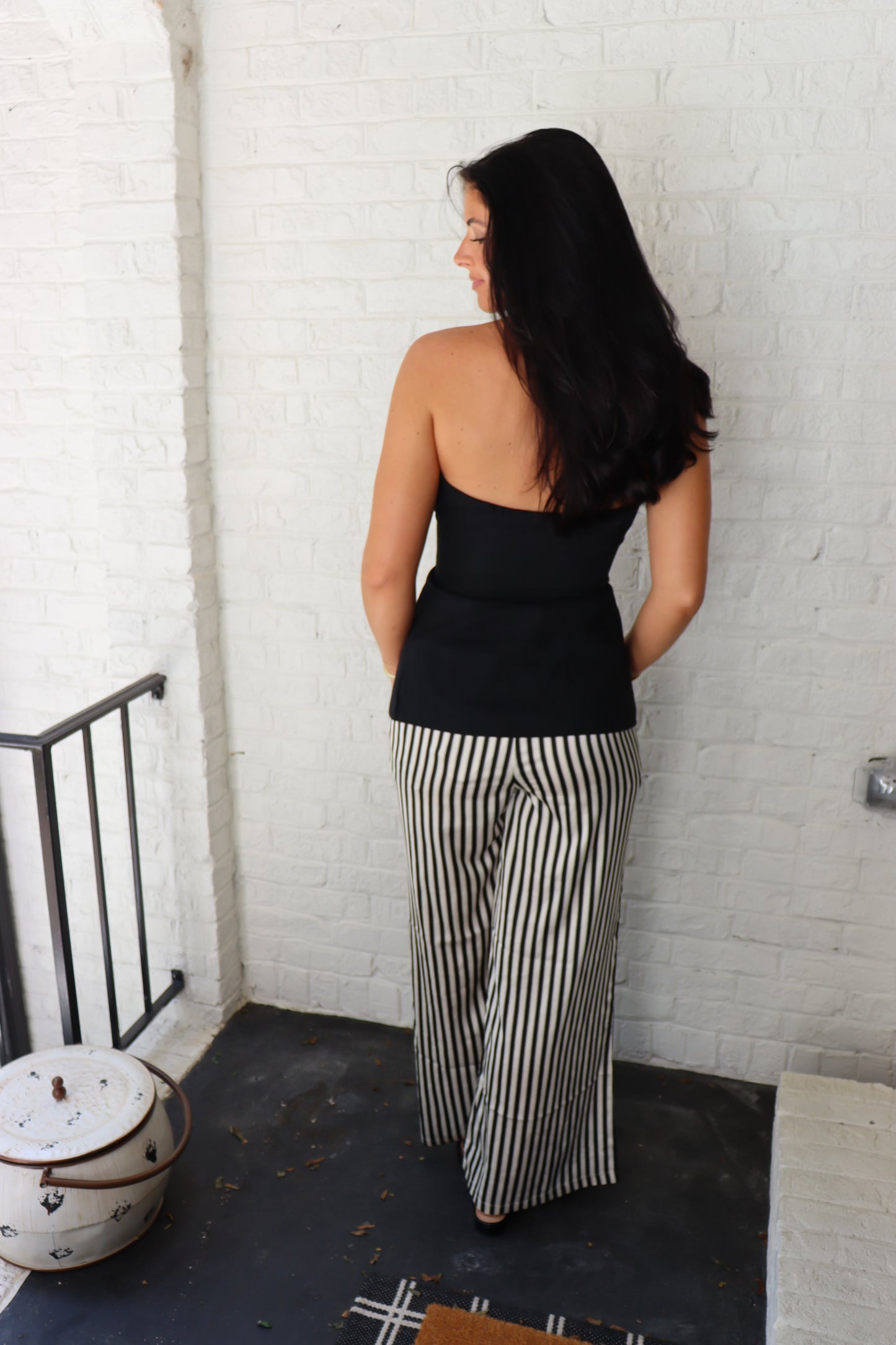 Striped Straight Leg Pants
