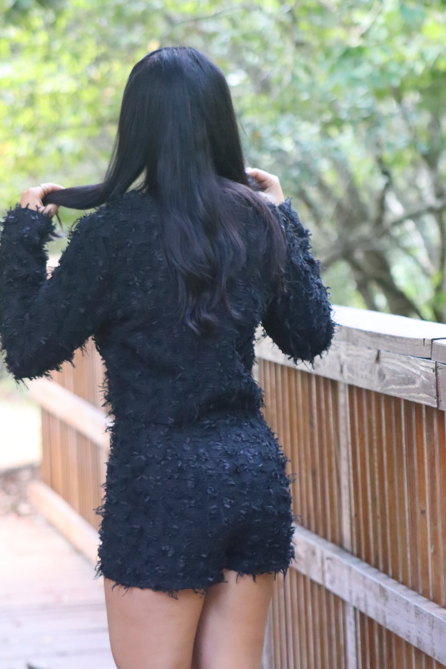 Textured Tweed Jacket & Skort Set