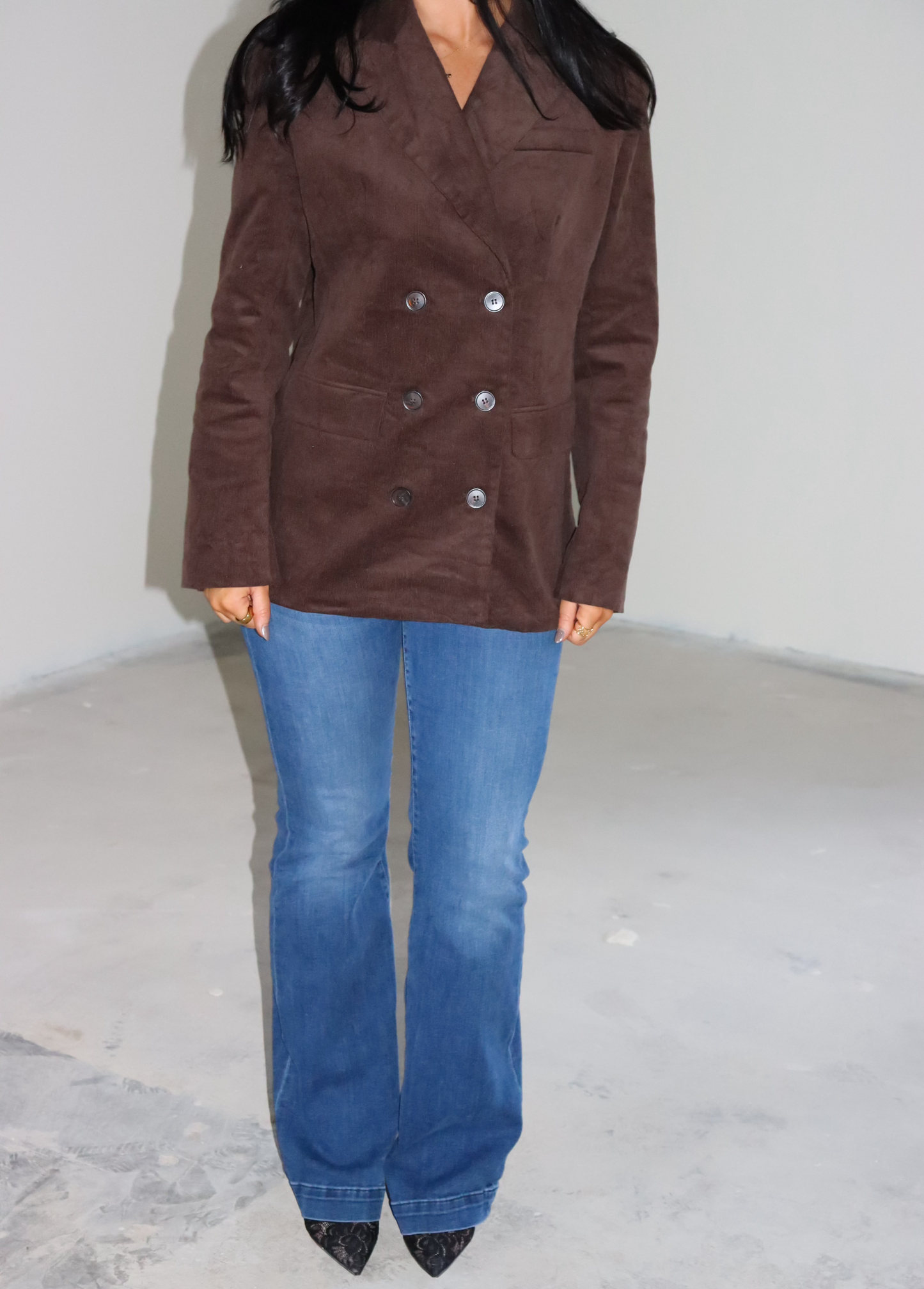 Corduroy Double Breasted Jacket