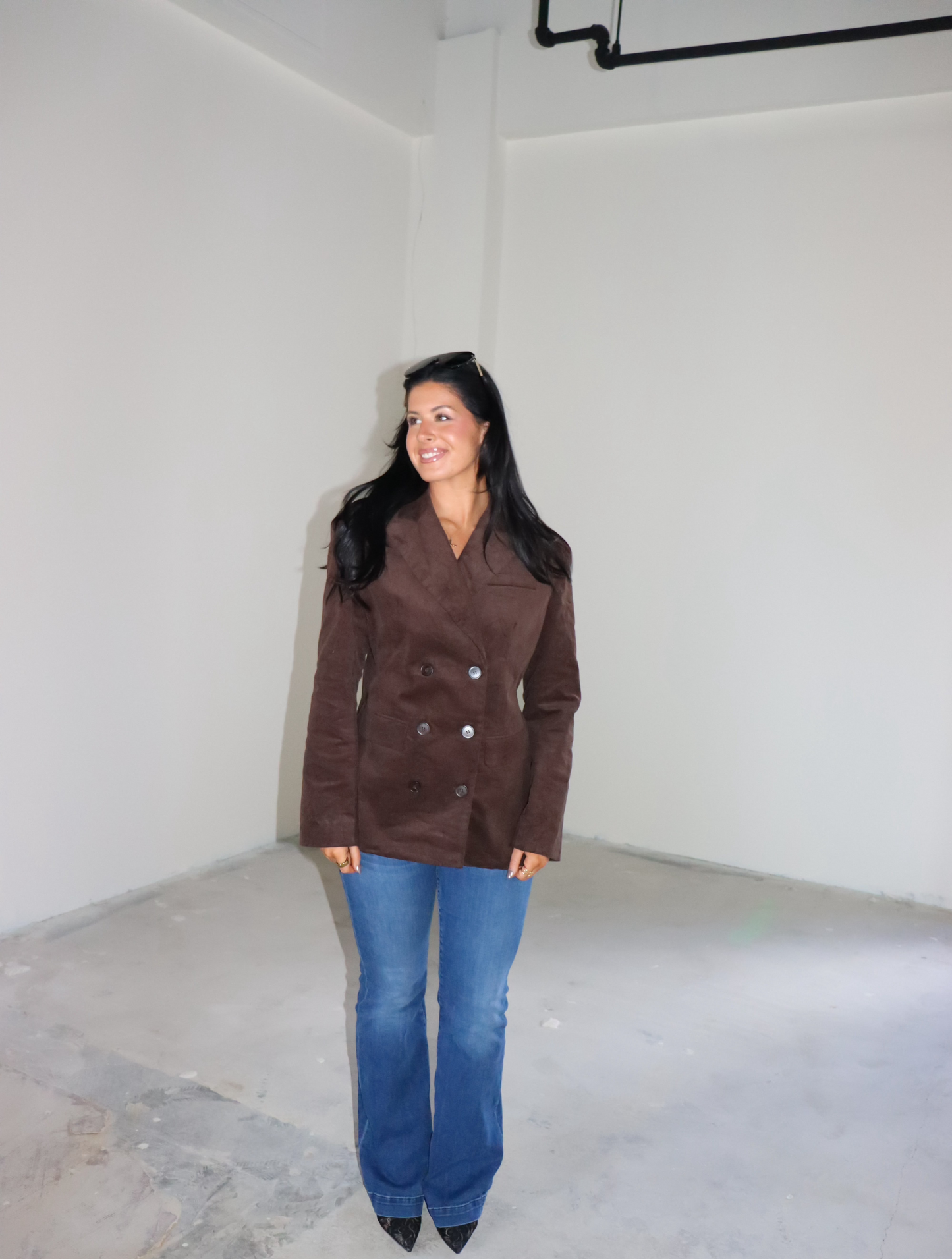 Corduroy Double Breasted Jacket