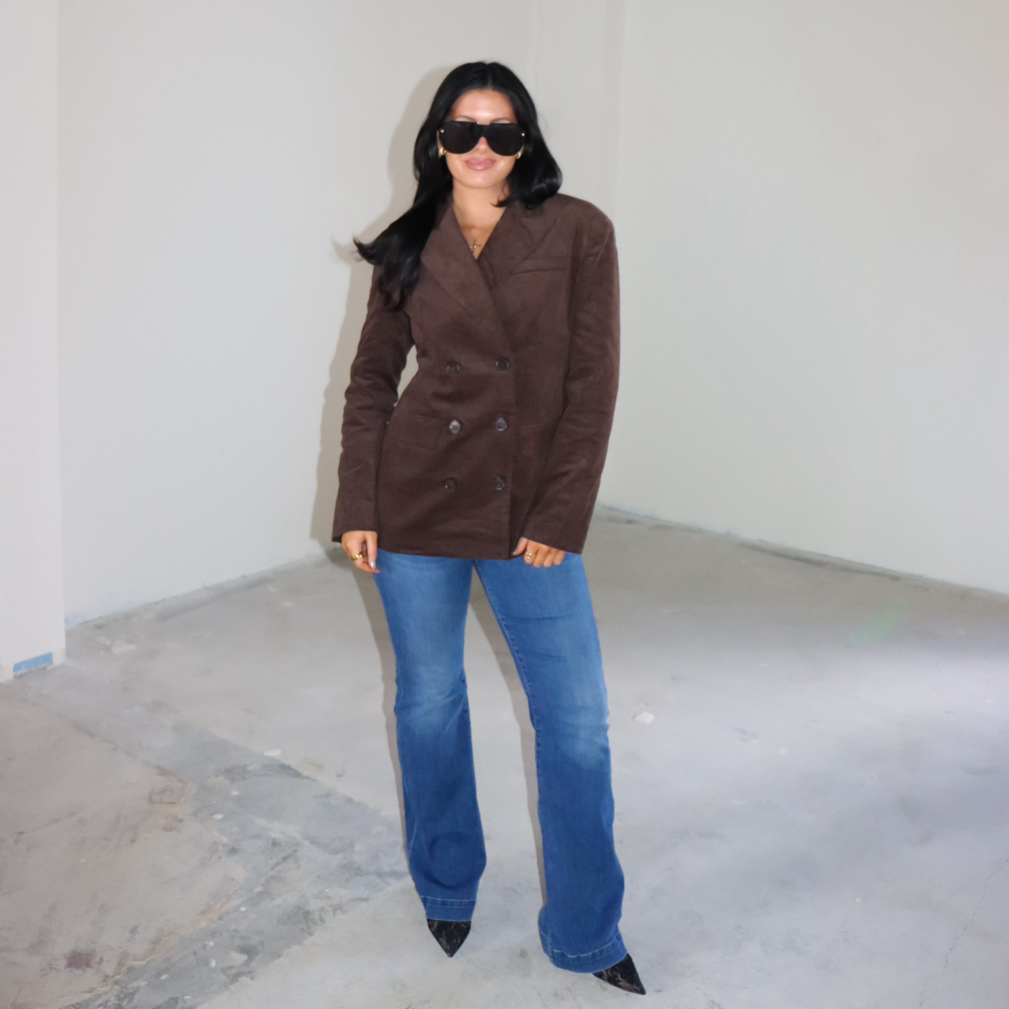 Corduroy Double Breasted Jacket