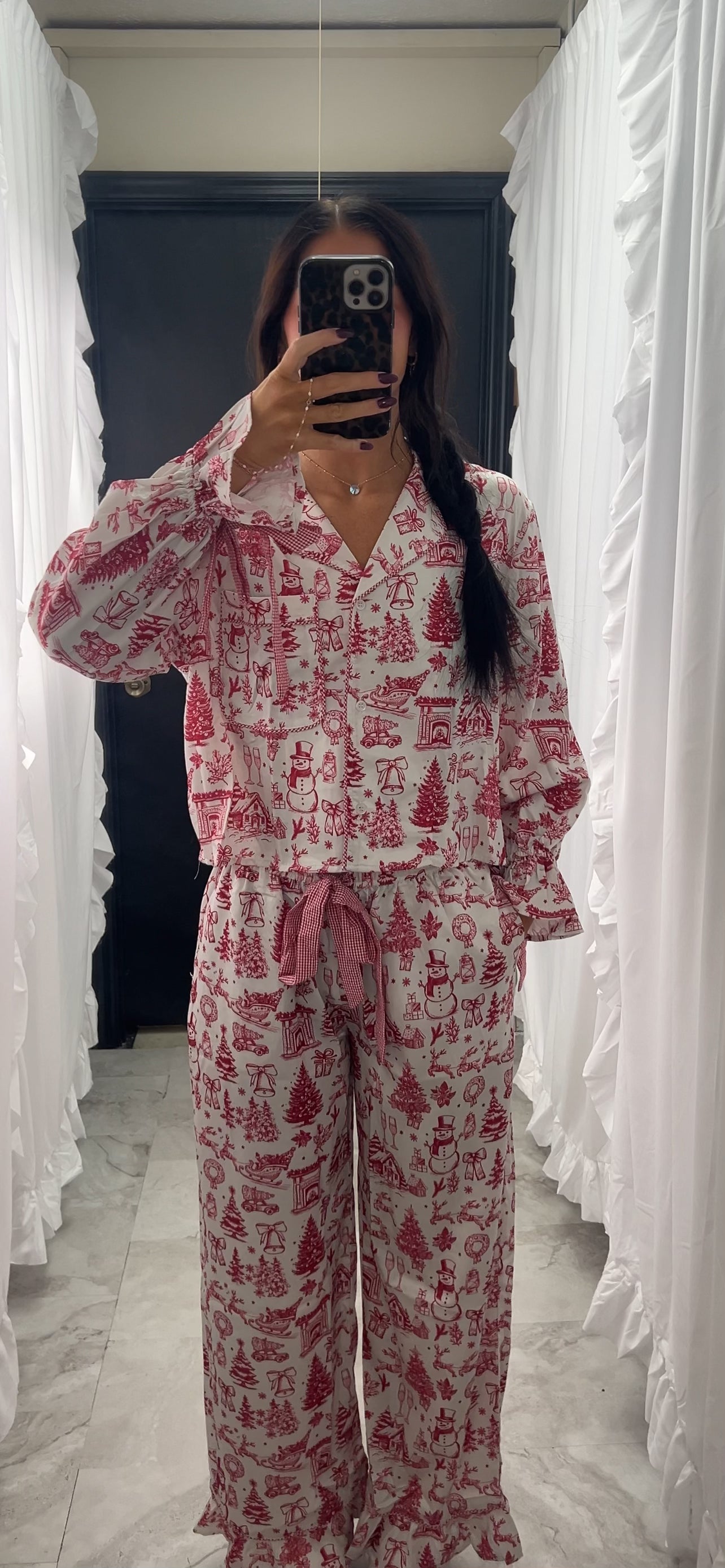 Satin Christmas Pj Set