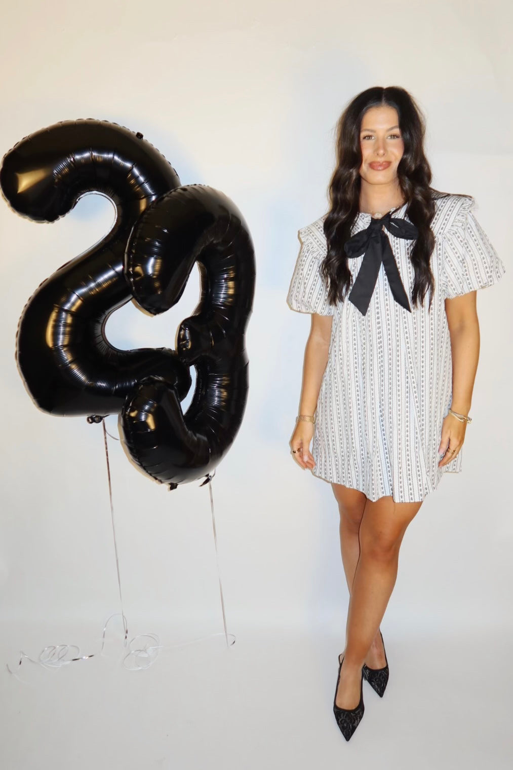 Doll Collar with Bubble Short Sleeve Mini Dress