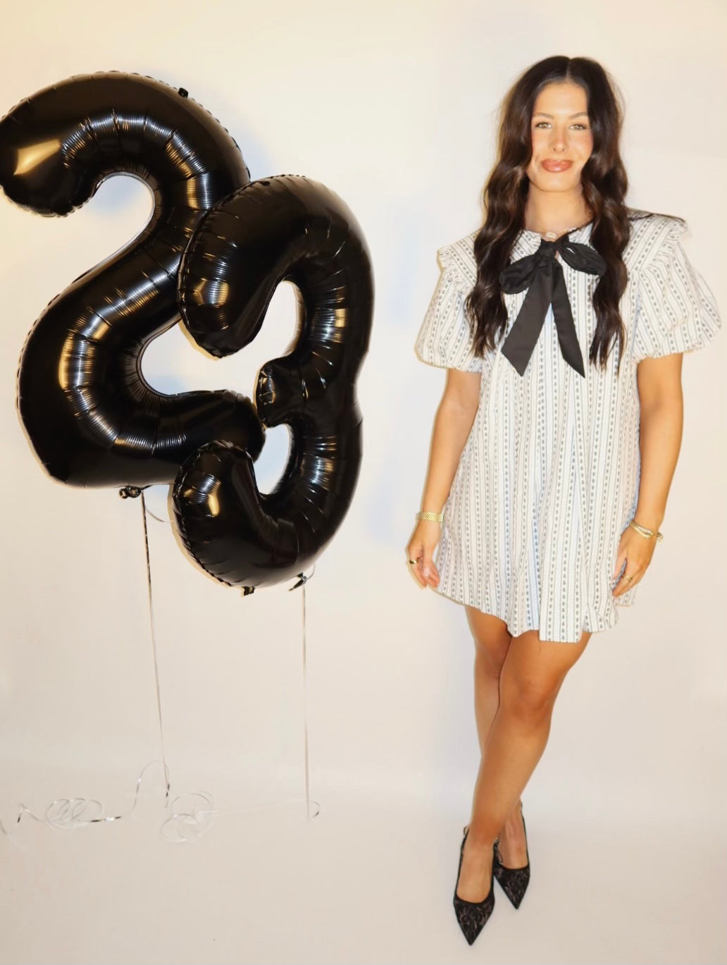 Doll Collar with Bubble Short Sleeve Mini Dress