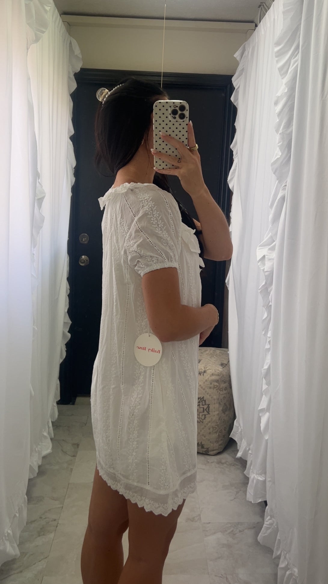 White Ruffle Dress
