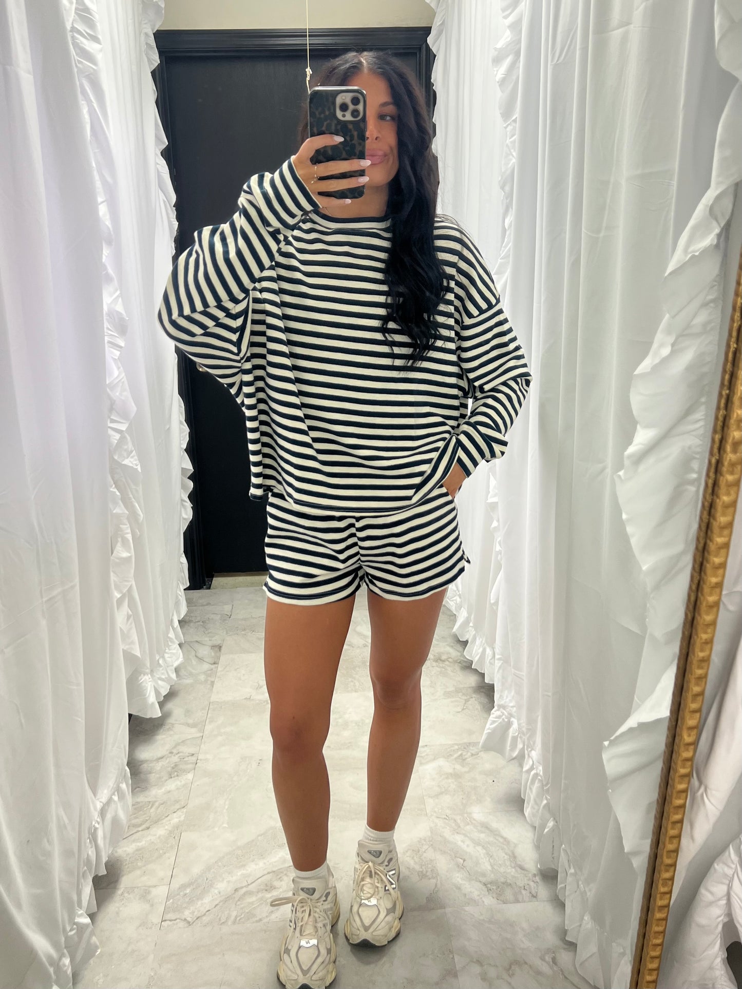 Navy Striped Set