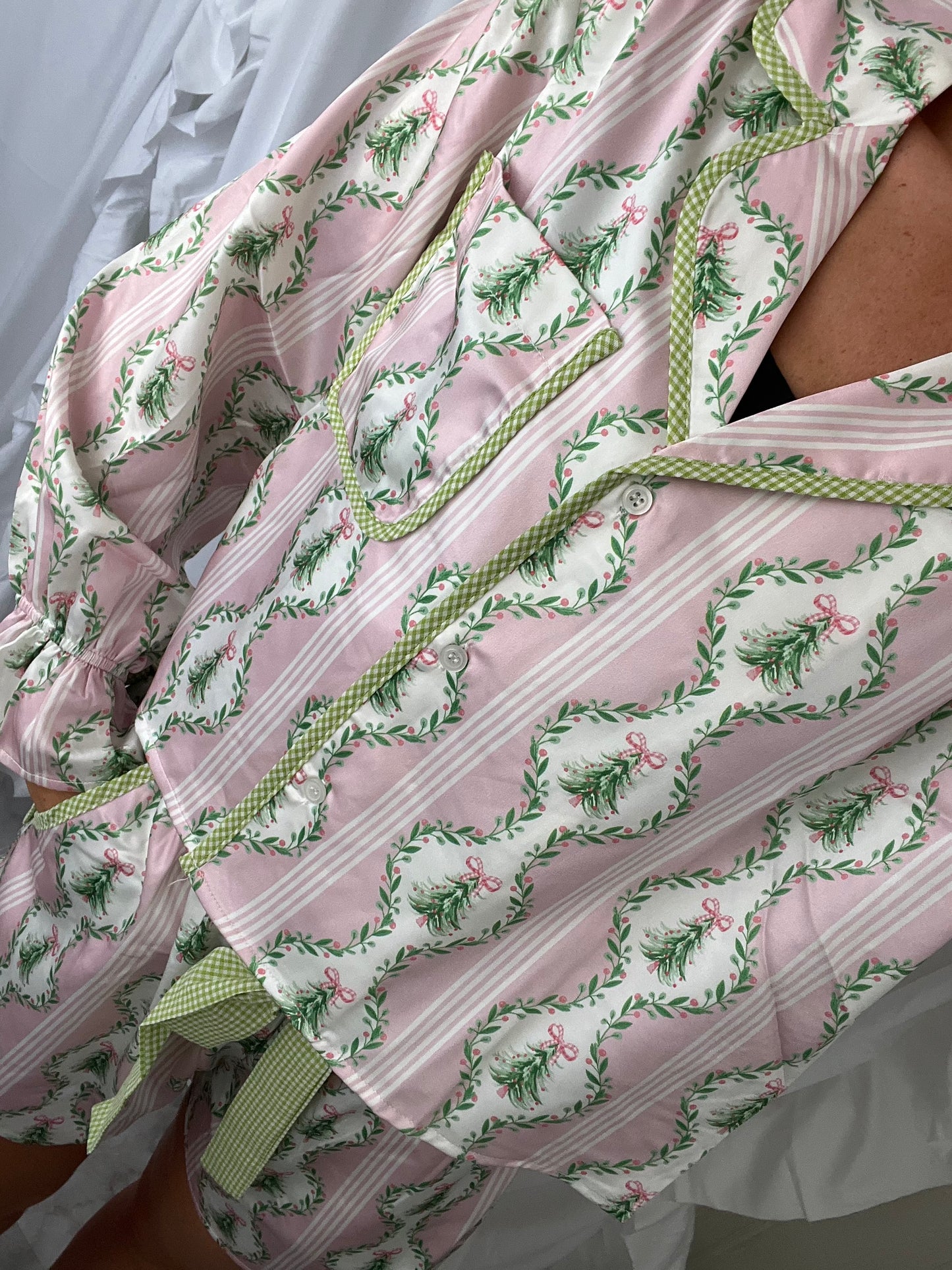 Satin Christmas Pajamas