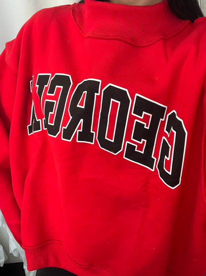 Georgia Reversible Mockneck Red