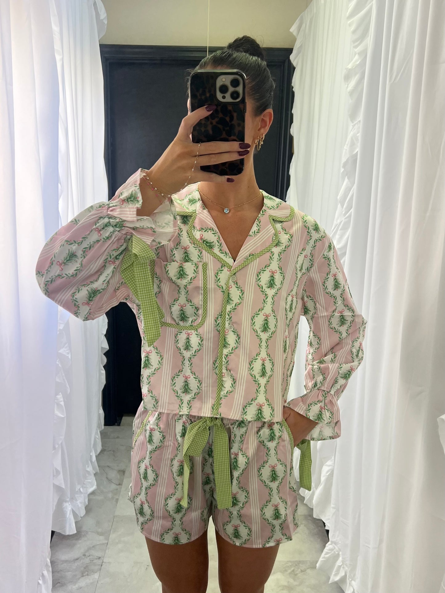 Satin Christmas Pajamas