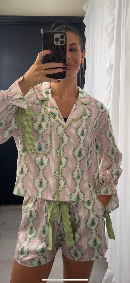 Satin Christmas Pajamas