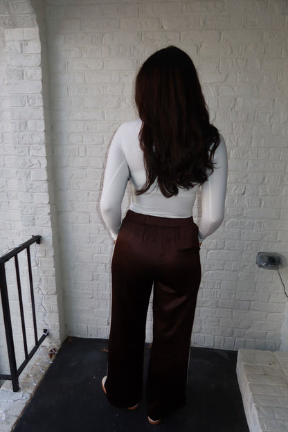 Satin Track Pants