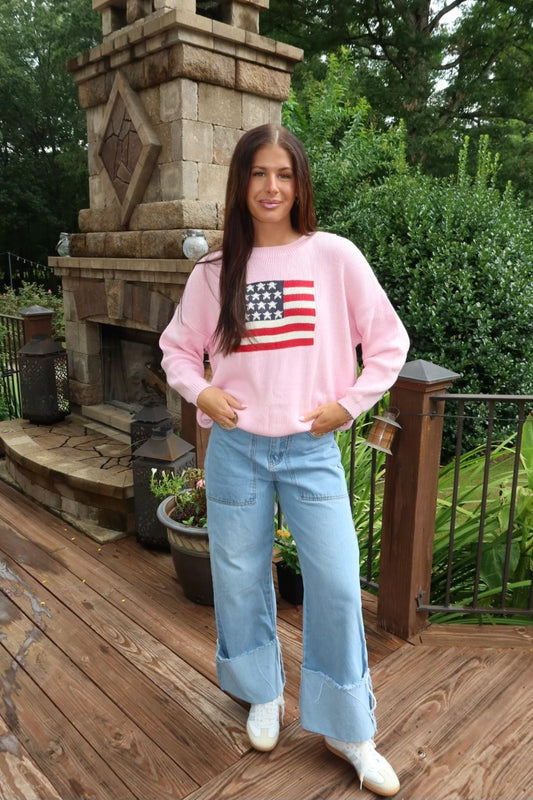 American Flag Sweater
