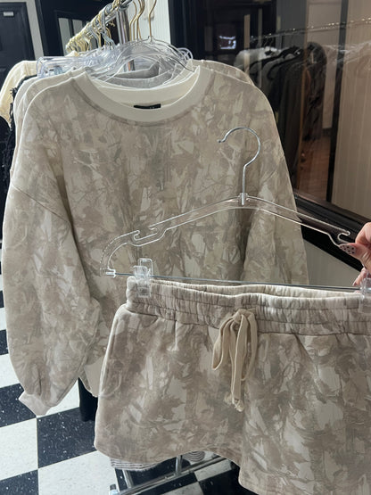 Woodland Camo Crewneck And Shorts