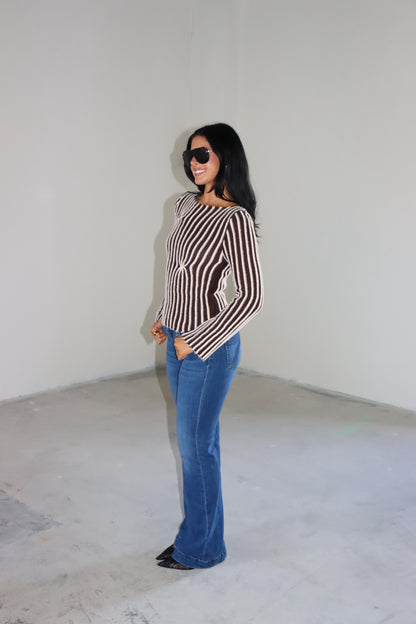 Striped Knit Top