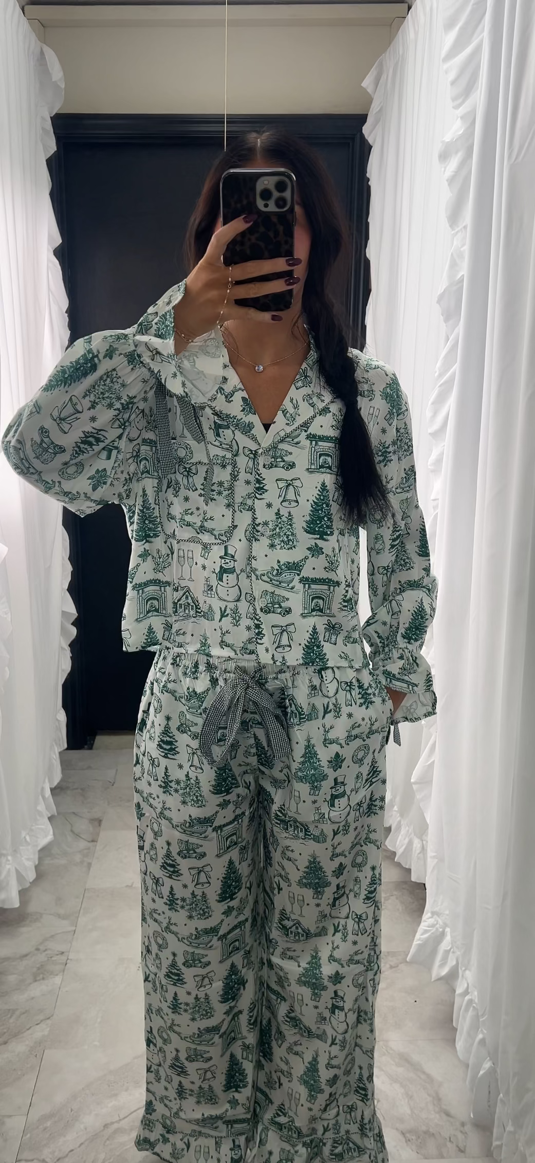 Satin Christmas Pj Set