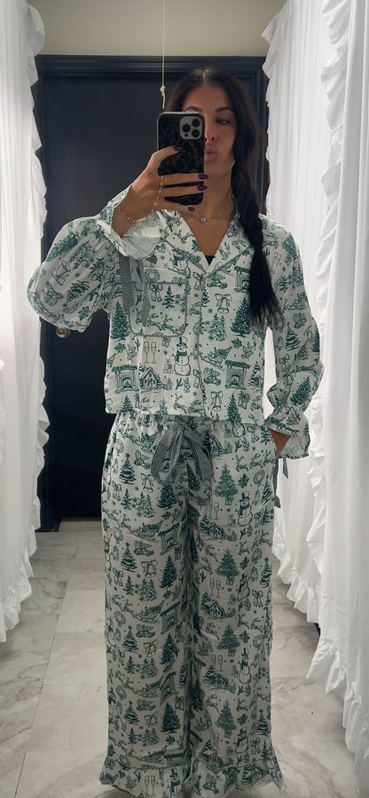 Satin Christmas Pj Set