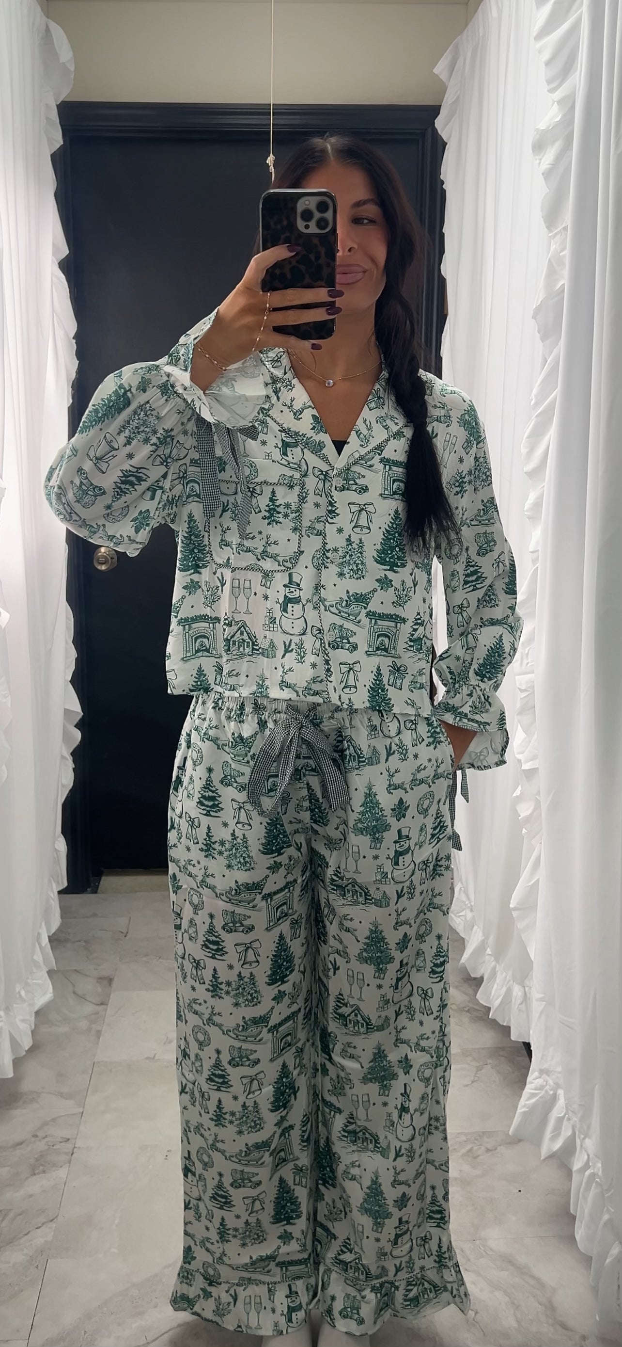 Satin Christmas Pj Set