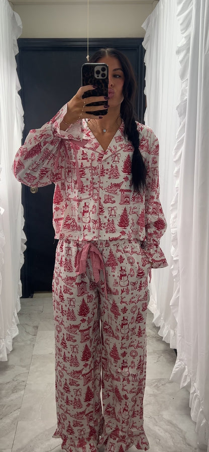 Satin Christmas Pj Set