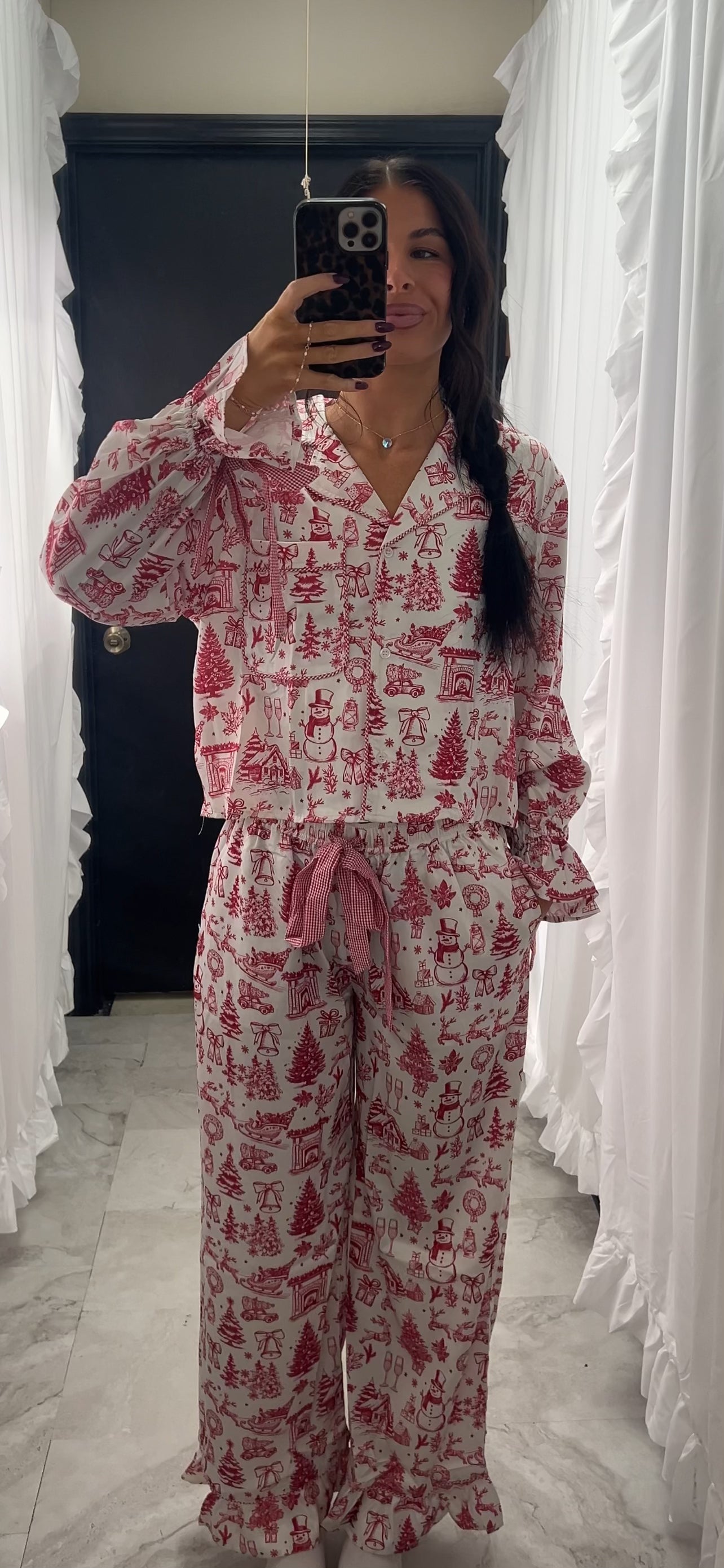 Satin Christmas Pj Set